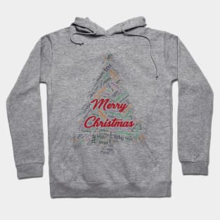 Christmas Tree Wordcloud for Lighter Backgrounds Hoodie